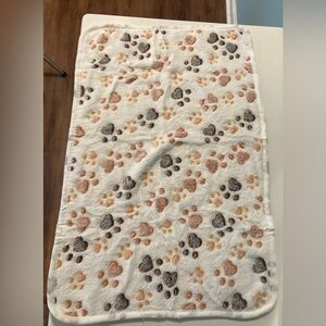 Cozy Small Dog Paw Print Blanket